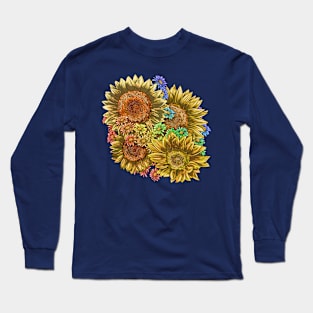 Sunflowers And Daisies Long Sleeve T-Shirt